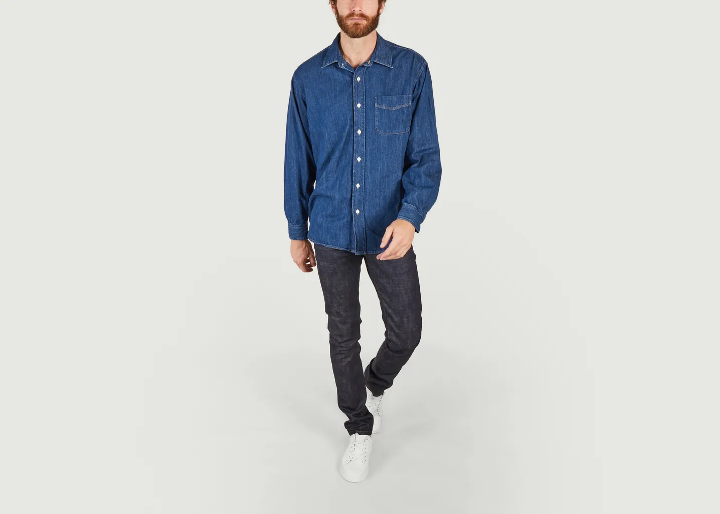 Chemise Filip Casual Some Kind Of Blue Nudie Jeans