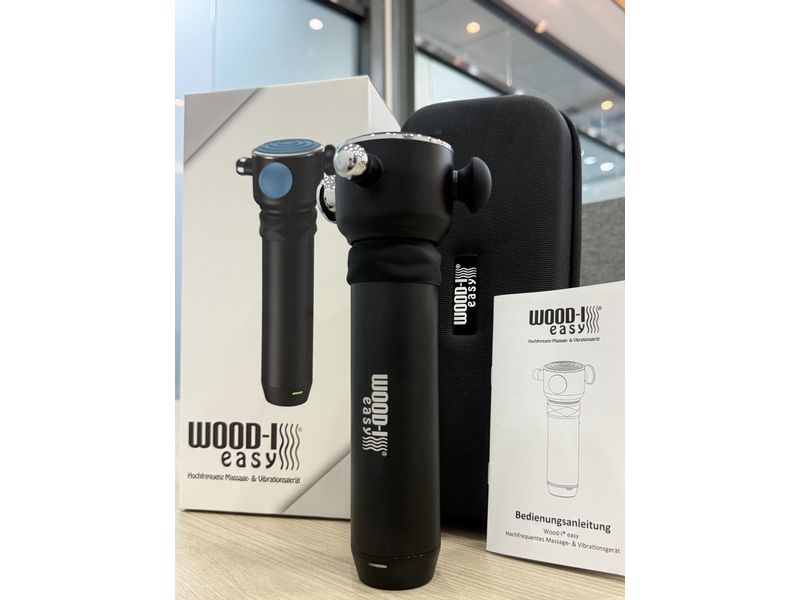 Wood-i Fitness Massagegerät Easy Schwarz Leistungsstarke Vibration und Massage