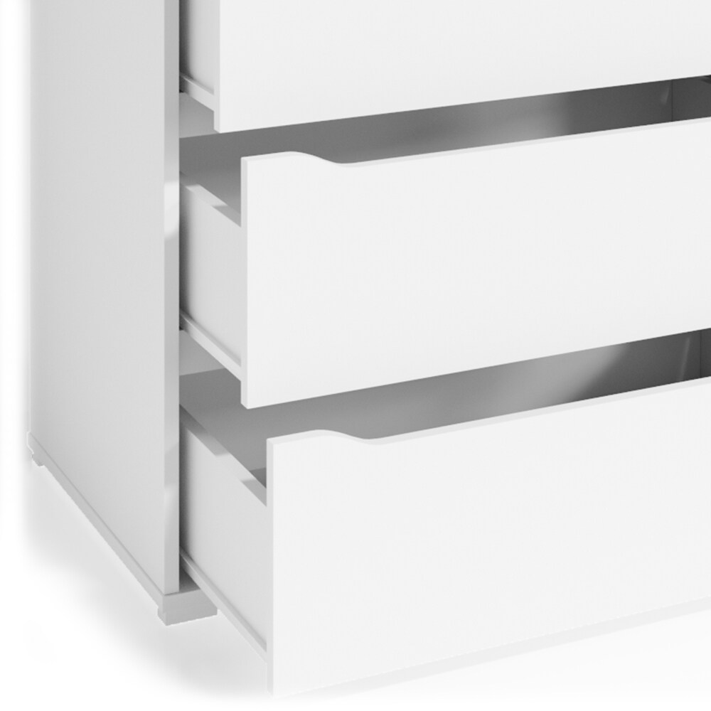VICCO Kommode RUBEN Weiß 4 Schubladen 80 cm Sideboard Mehrzweckschrank Schrank