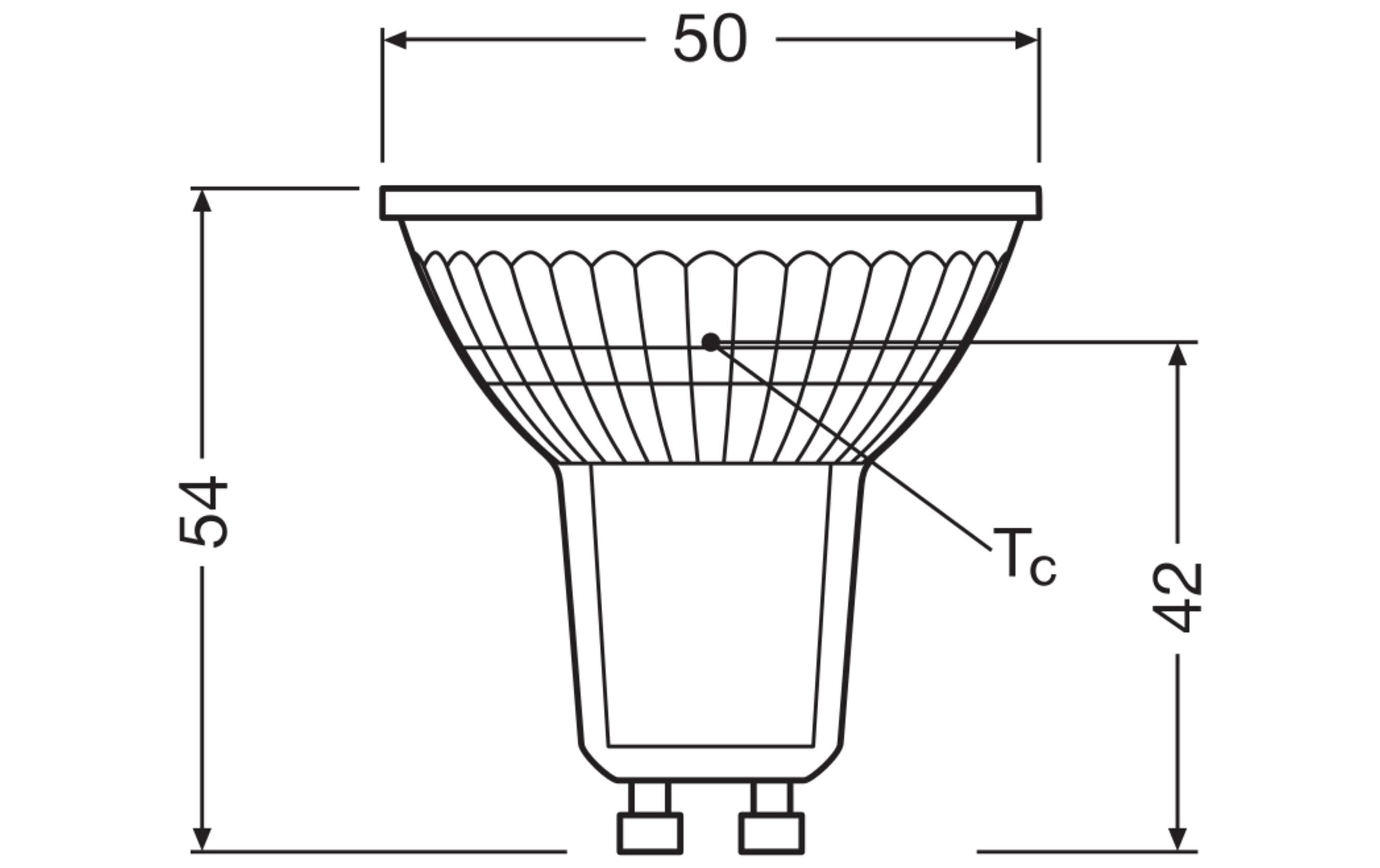 Lampe Star PAR16, 2.6W, GU10 WarmweissLED-Reflektorlampe PAR16 mit Retrofit-Stecksockel