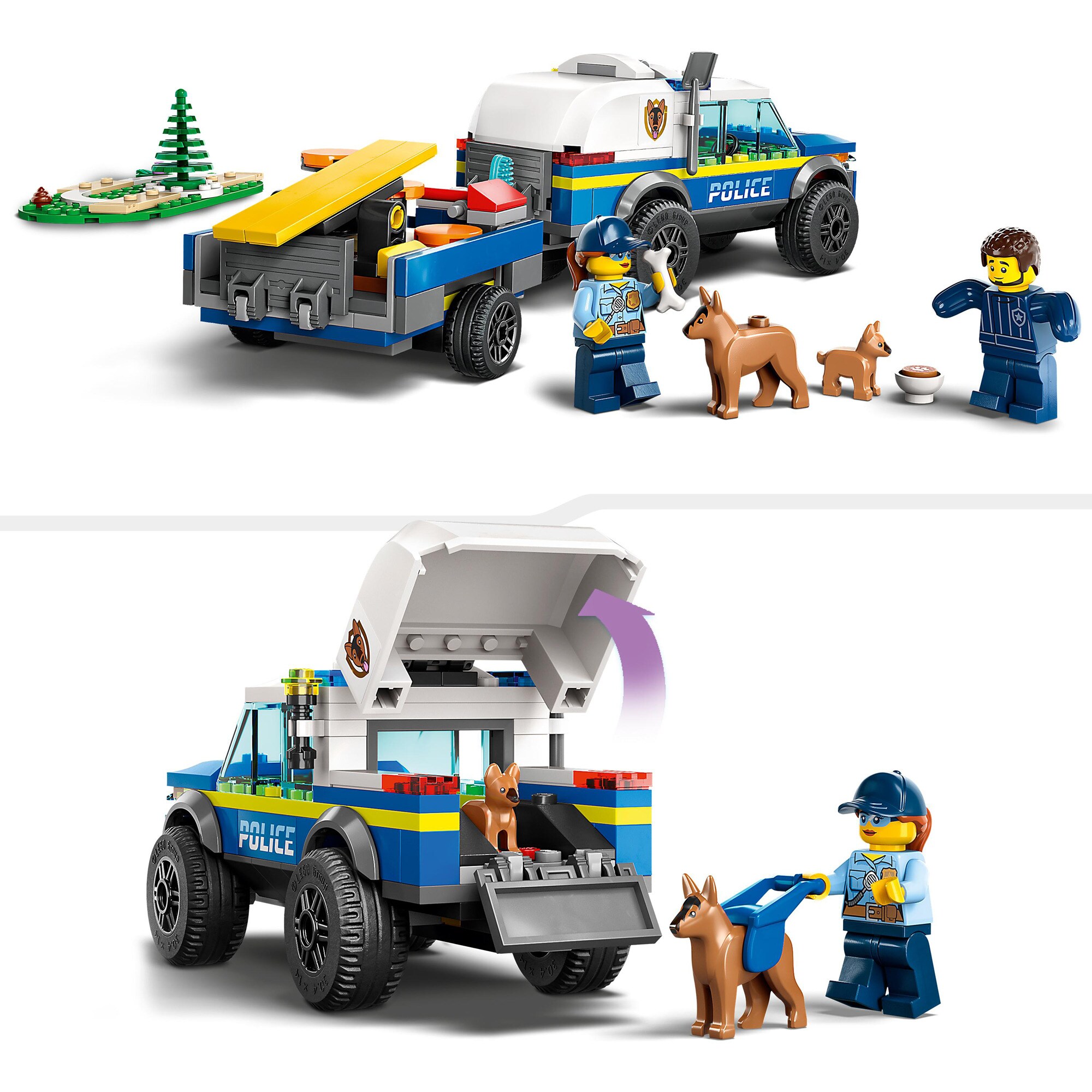 LEGO Konstruktionsspielzeug City Mobiles Polizeihunde-Training