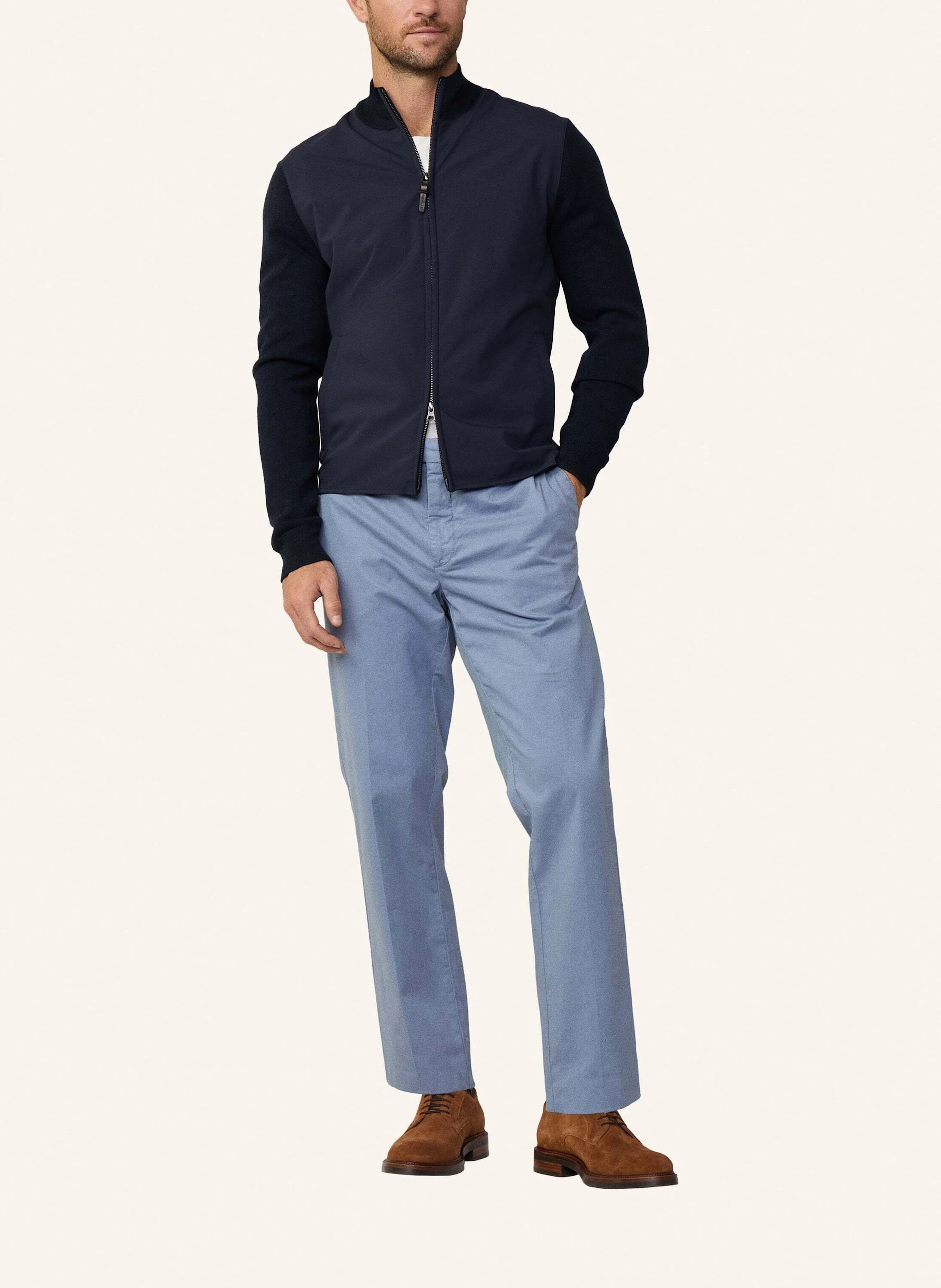 HACKETT LONDON KNIT NYLON FZIP HYB