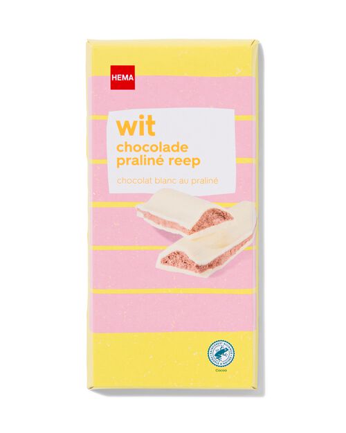 barre de chocolat blanc praliné 200g