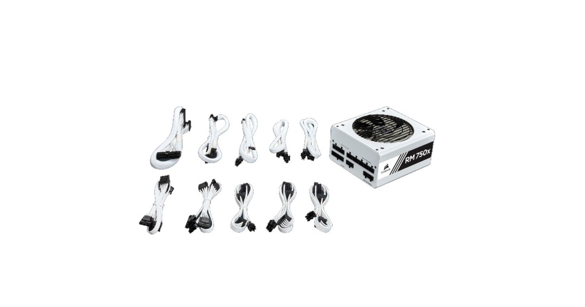 CorsairRM750x SHIFT White modulaire 750 watt voeding   (Wit, 1x 12V-2x6, 2x PCIe)
