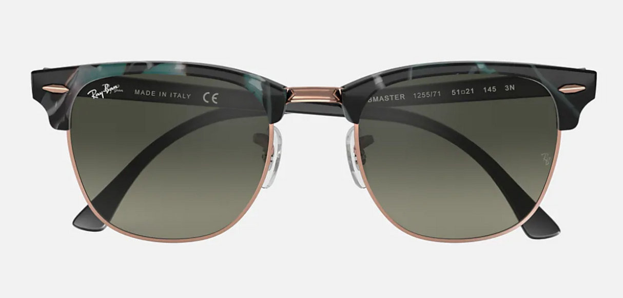 Ray-Ban<br>Clubmaster Fleck Spotted Grey/Green