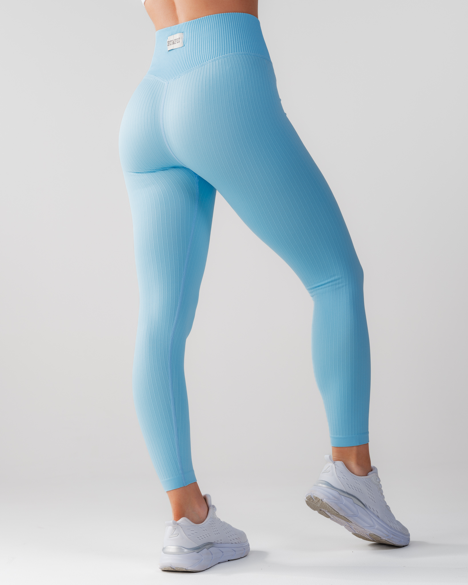 Bumpro Perfect Wide Rib Seamless Tights Pastel Blue