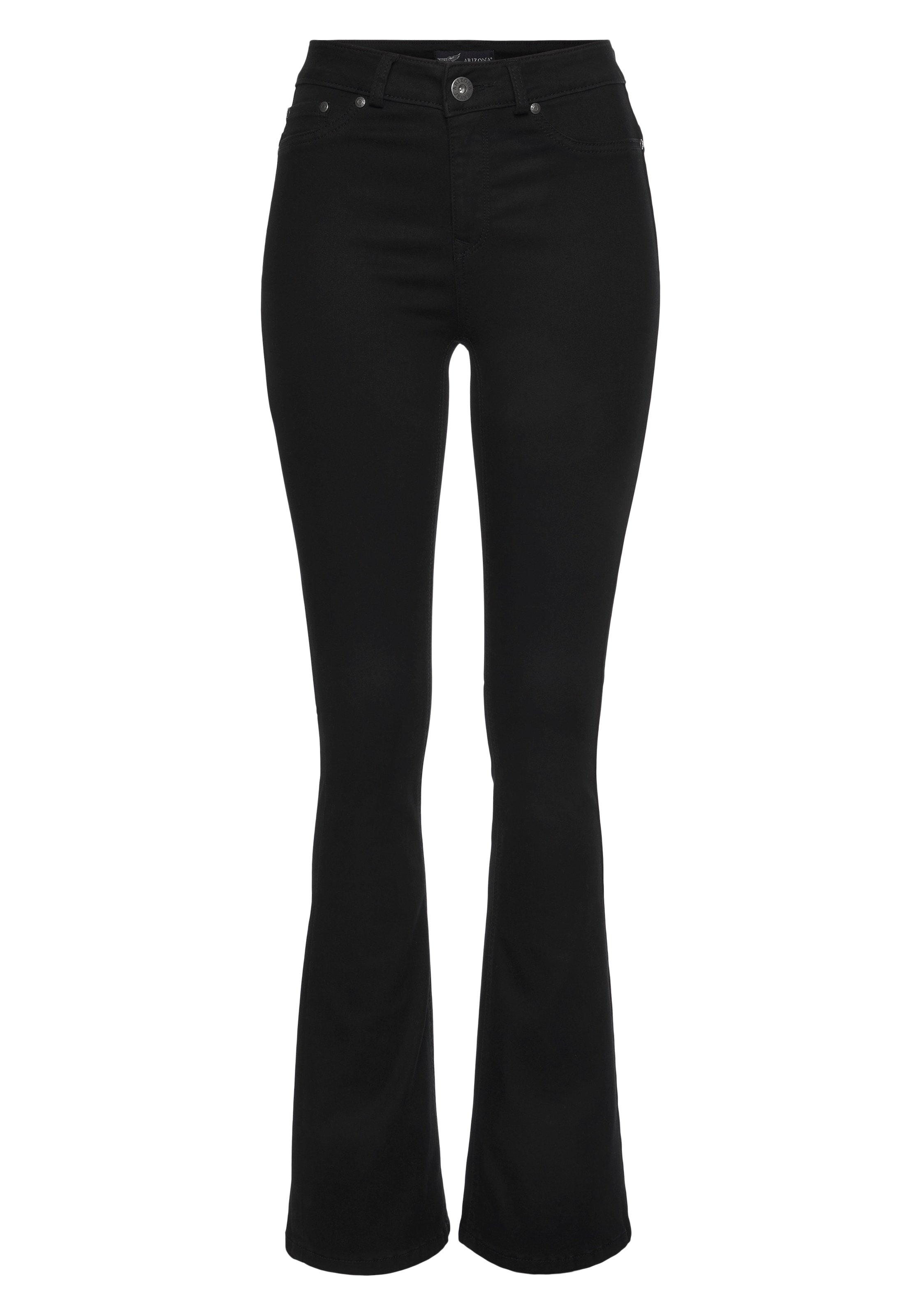 Arizona Bootcut-Jeans »Ultra Stretch«, ausgestellte Beinform,  Used-Waschung,  hohe Leibhöhe