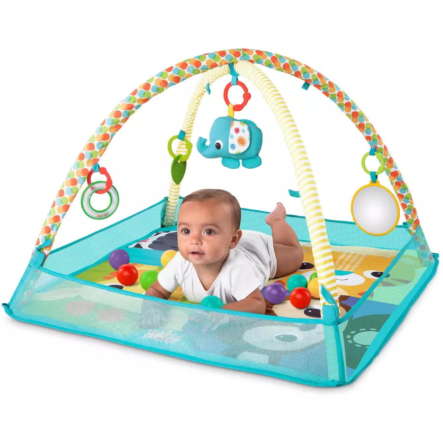 Bright Starts Zoo Spieldecke und Bällebad