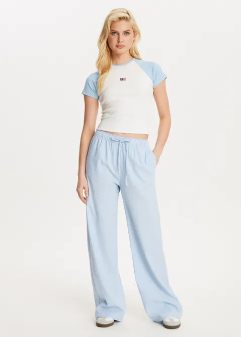 Linnen broek blauw (BLW.L)