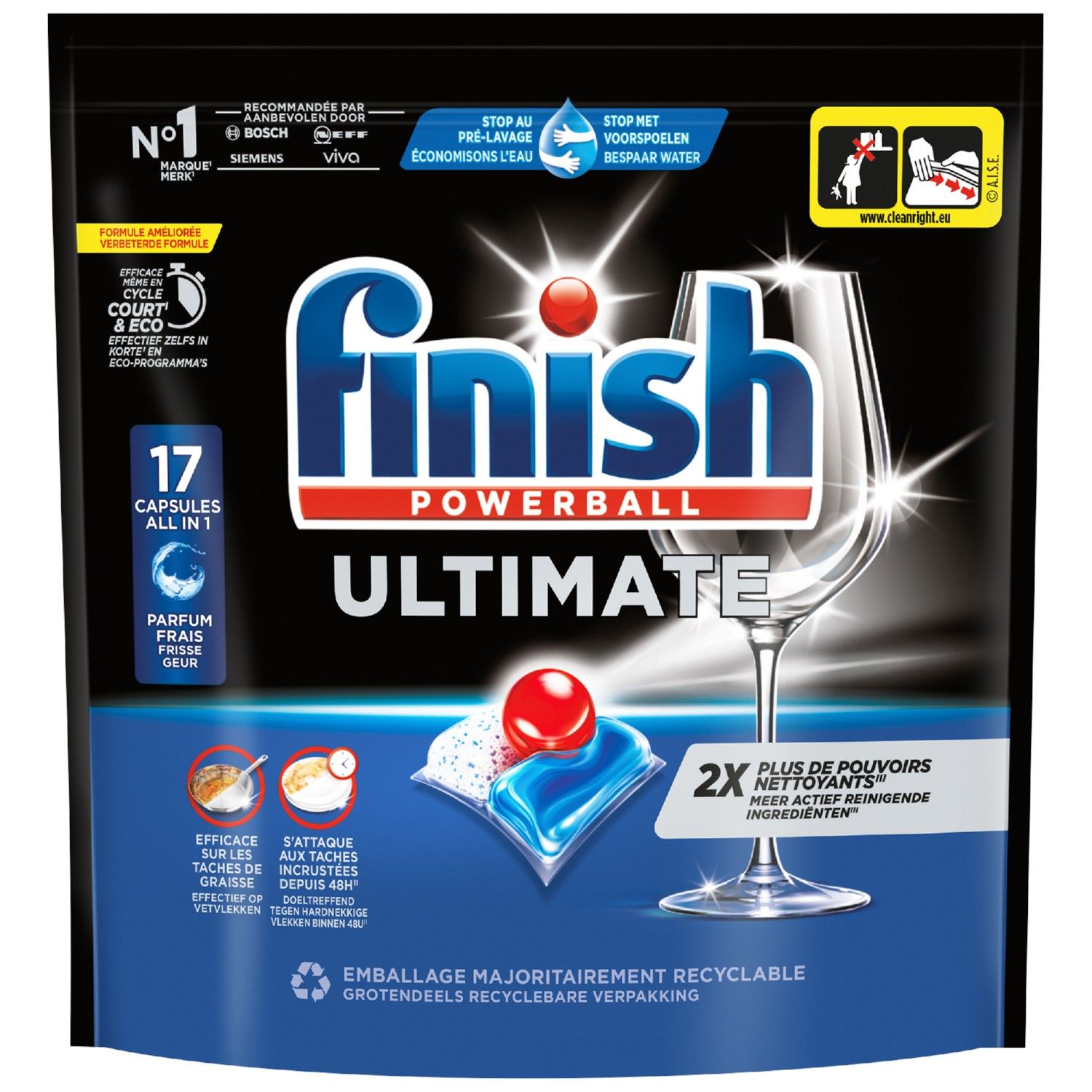 Finish Ultimate Vaatwastabletten Regular (17 tabletten)
