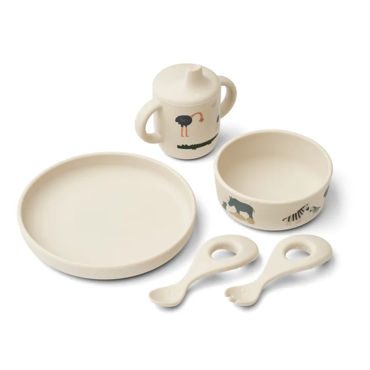 Liewood Set vaisselle en silicone Ryle | All together/Sandy