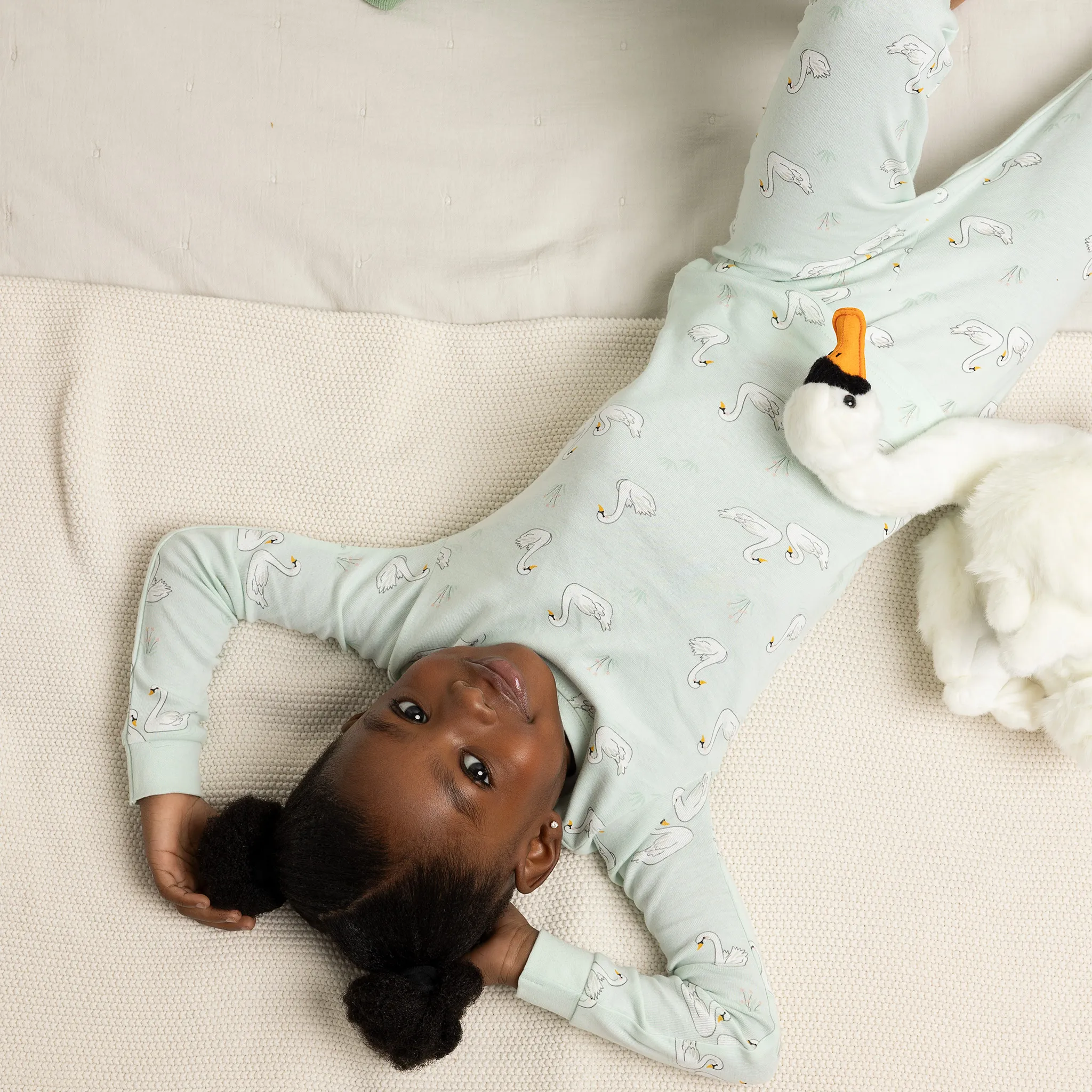 Petit Lem Pyjama Cygnes 2-6x