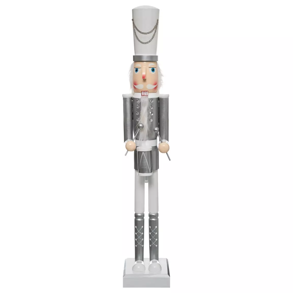 Soldat Casse-noisette en bois (H106 cm) Warren Argenté