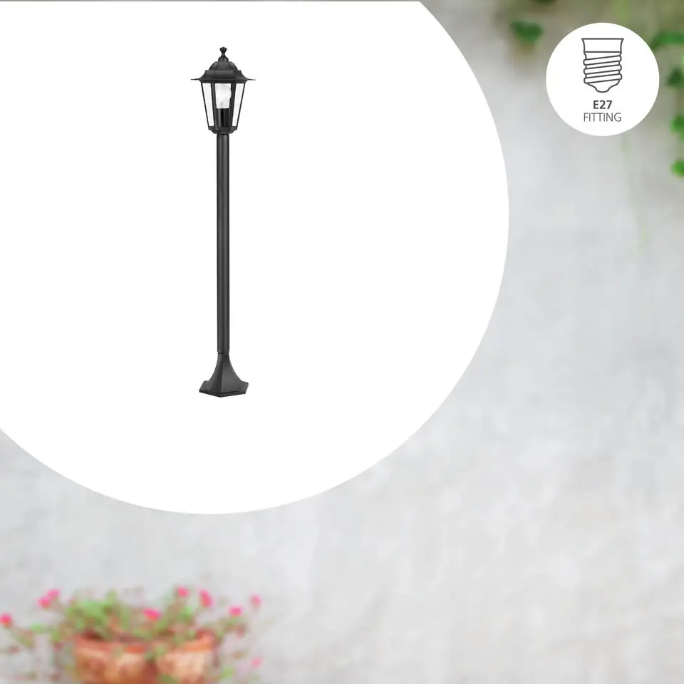 EGLO Laterna 4 Sokkellamp - Staande lamp - - E27 - 20.5 cm - Zwart