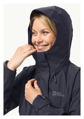 Veste Imperméable Femme Jack Wolfskin Kammweg 2L Gris