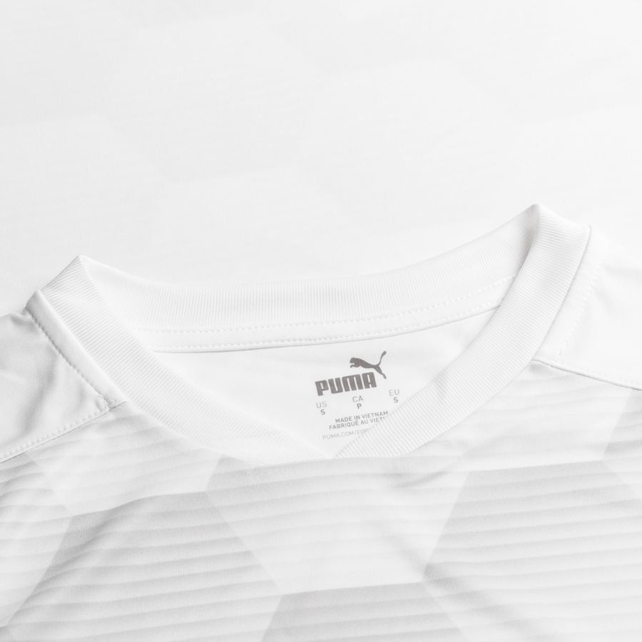PUMA Maillot teamFINAL 21 Graphic - Blanc/Gris Enfant