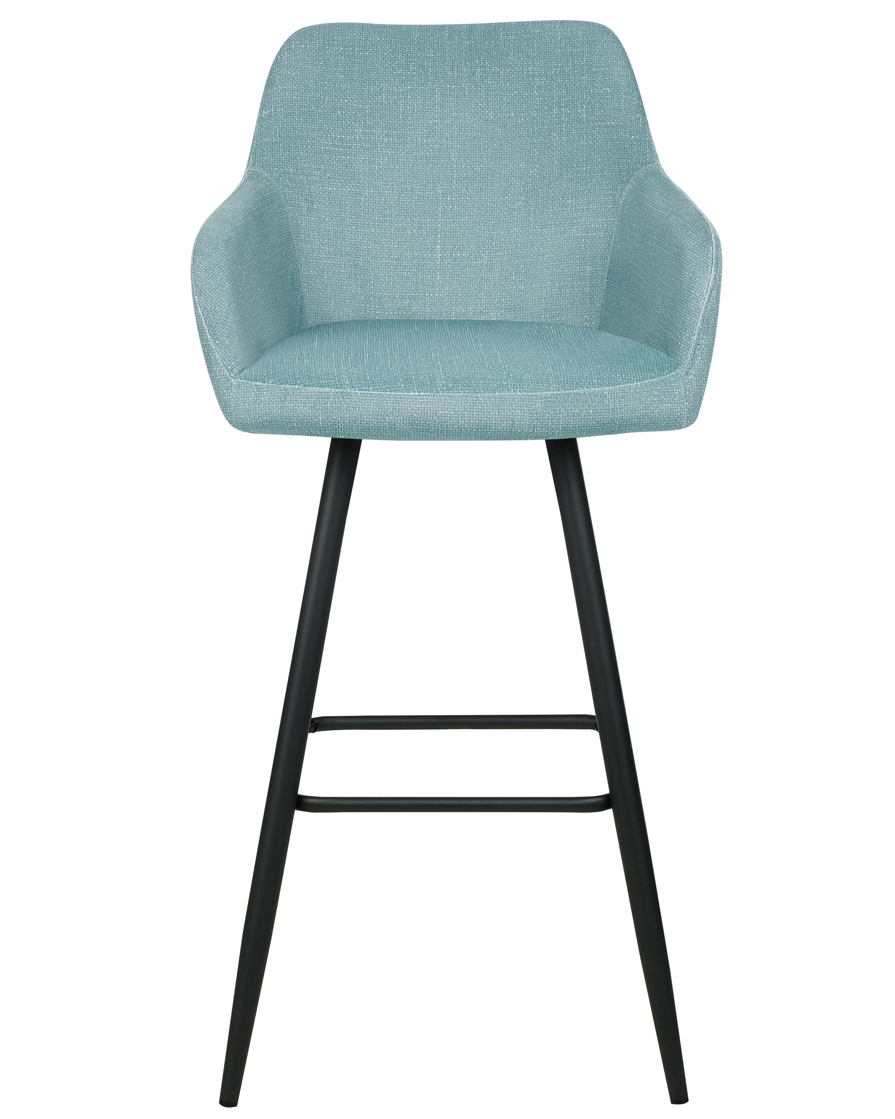 Set van 2 barstoelen CASMALIA Fluweel Lichtblauw