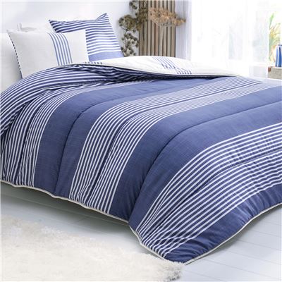 Couette déco à rayures - légère ou chaude