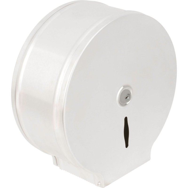 Distributeur papier toilette rouleau jumbo JVD métal blanc