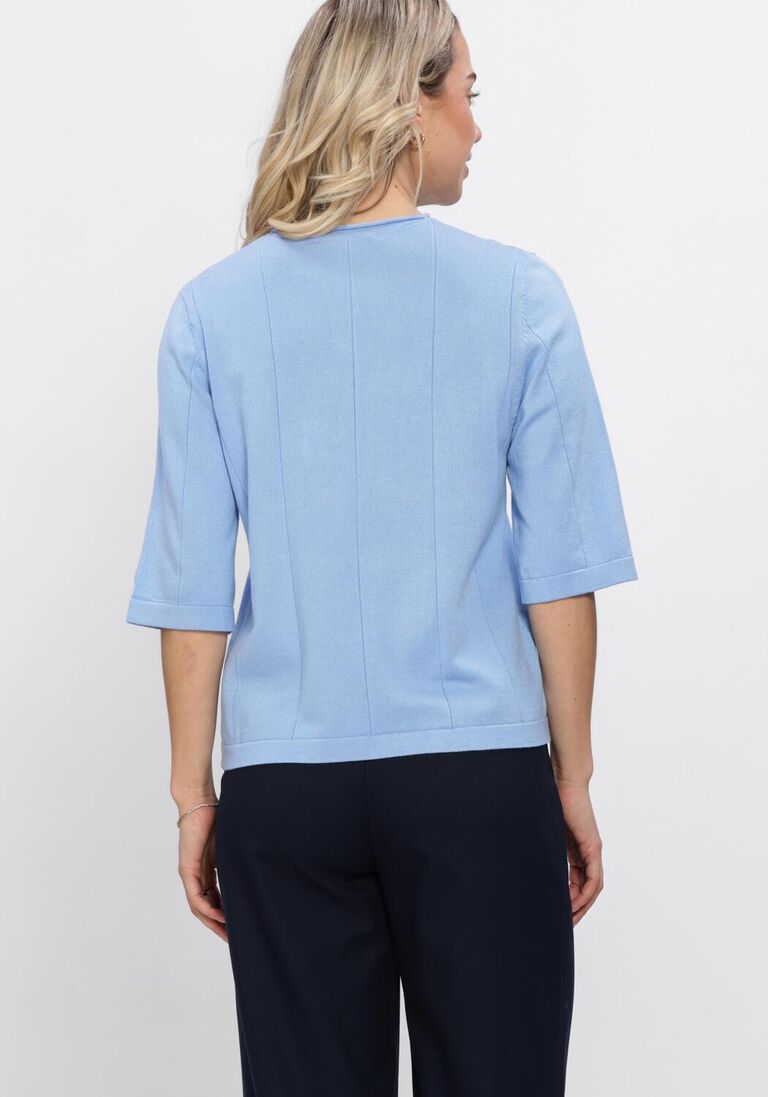 lichtblauwe bruuns bazaar top anemonebbgliandra knit