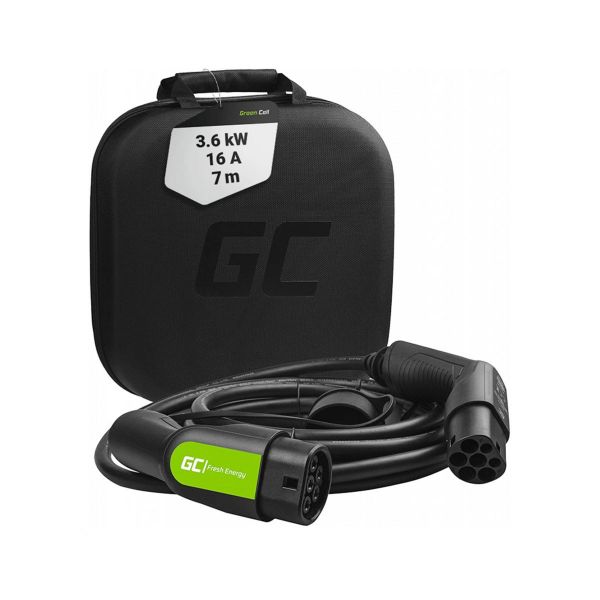Green Cell Cabo de Carregamento EV19 Tipo 1 3.6kW 16A 7m Preto - 5907813966712