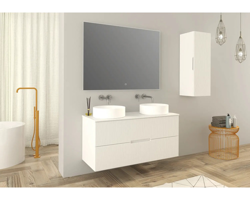 Jungborn QUATTRO/SEDICI hoge kast, BxHxD 35 x 100 x 35 cm, frontkleur wit mat, 55715