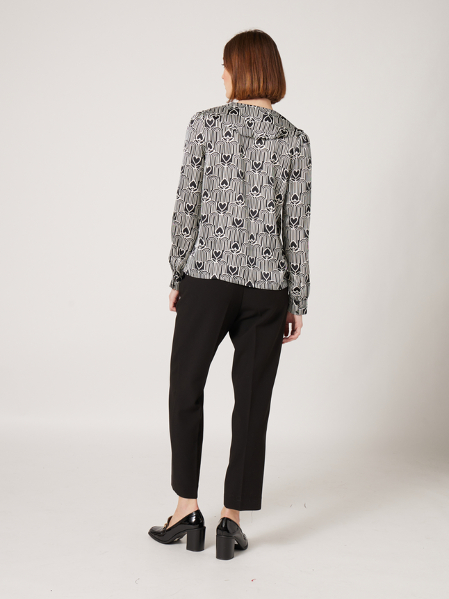 Chemise lavallière imprimée