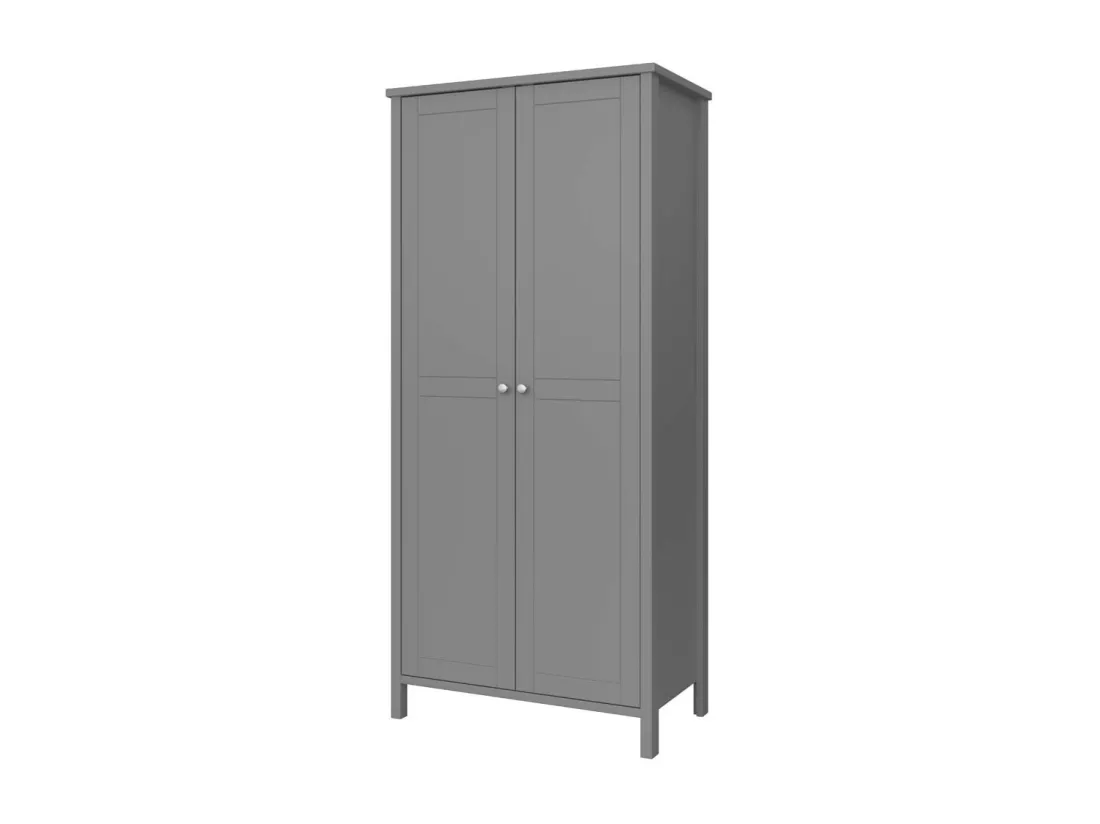 Tromsø armoire de rangement 2 portes gris.