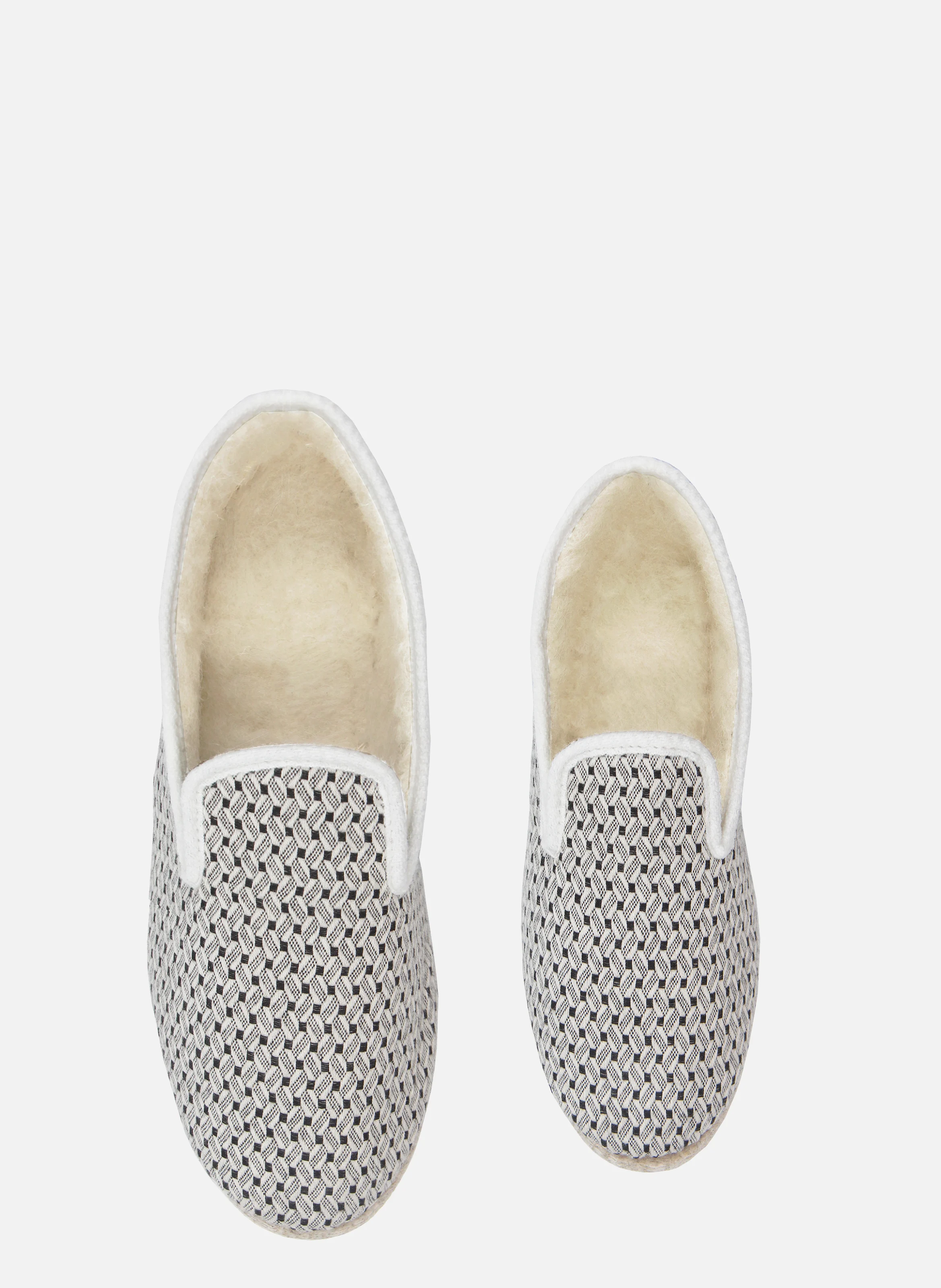 Charentaises tissu | Blanc