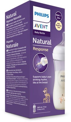 Philips Avent Natural Response Tåteflaske 260 ml, Giraff Deco