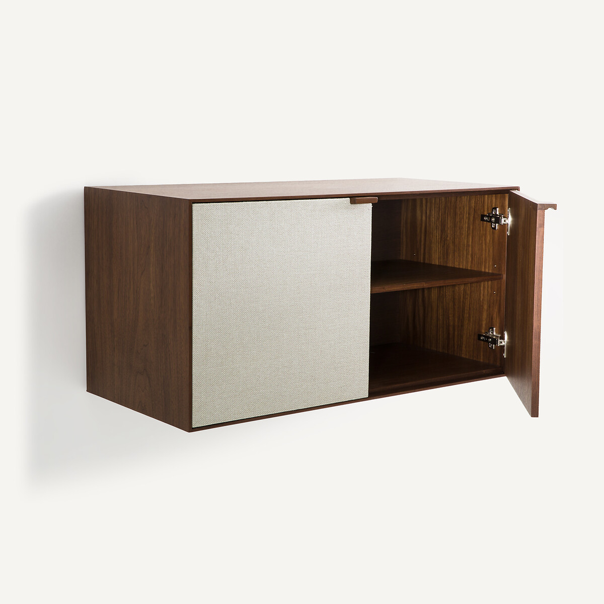 AM.PM<br>Mesa de cabeceira com 2 portas, nogueira e tecido, Aldon