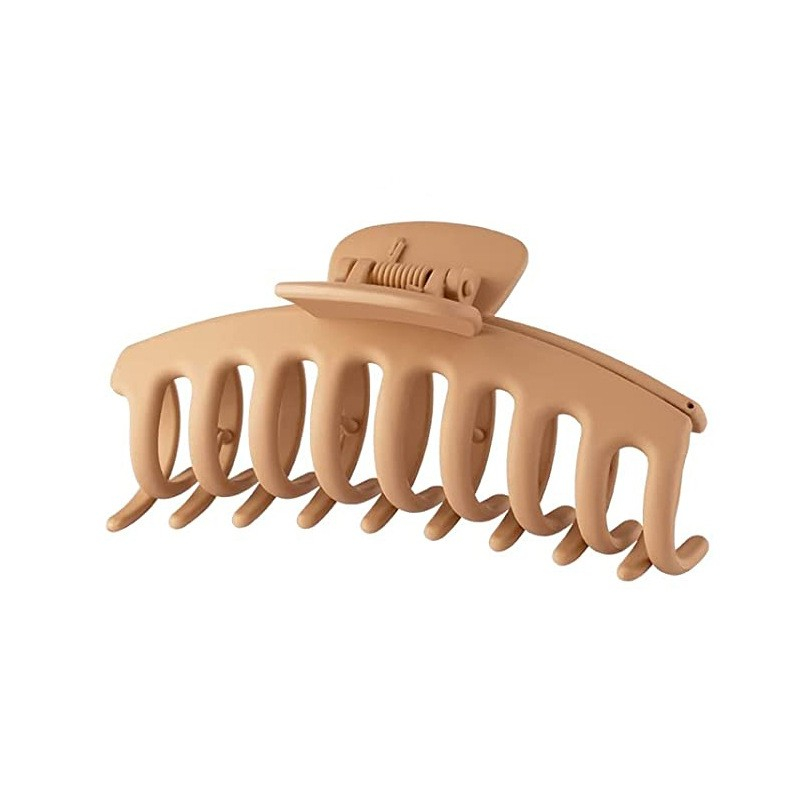 (8er Set) 10.5cm Haarspangen Klammern Krallen Clips Haarschmuck - Schwarz / Braun