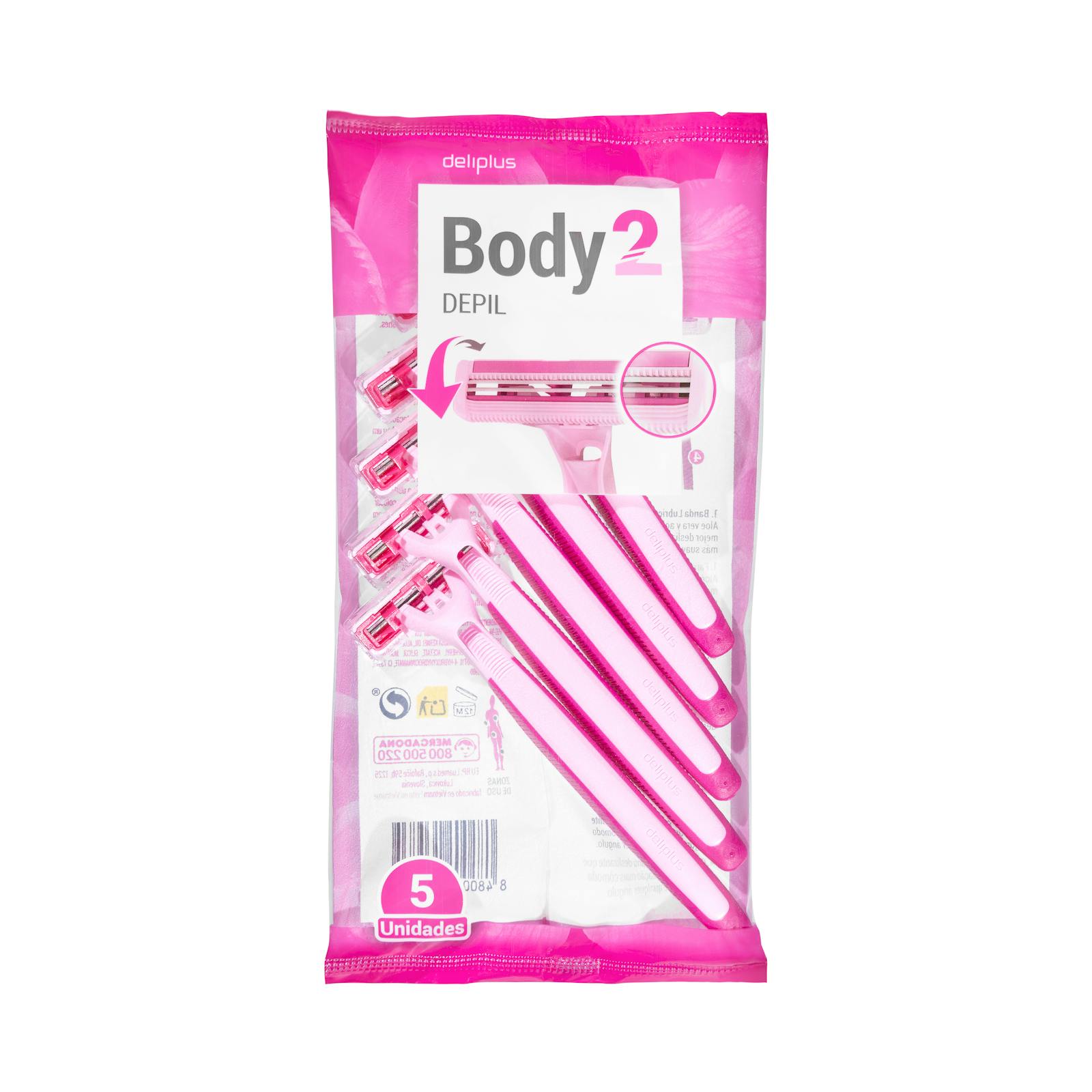 Rasoirs d'épilation jetables à 2 lames Deliplus Body