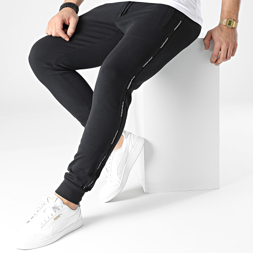 Pantalon Jogging A Bandes MMFP00335 Noir