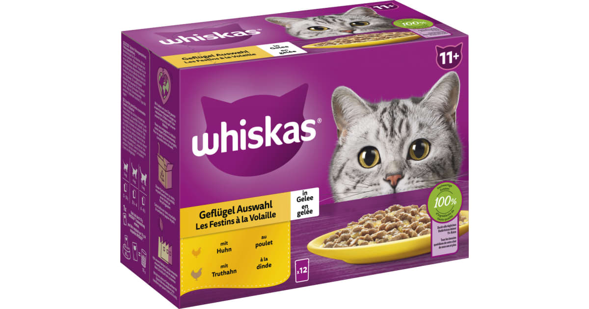 WHISKAS Geflügel Auswahl 11  12x 100 gr