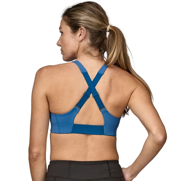 Brassière trail PATAGONIA W'S SHADOWLITE MID IMPACT ADJUSTABLE BRA VESSEL BLUE