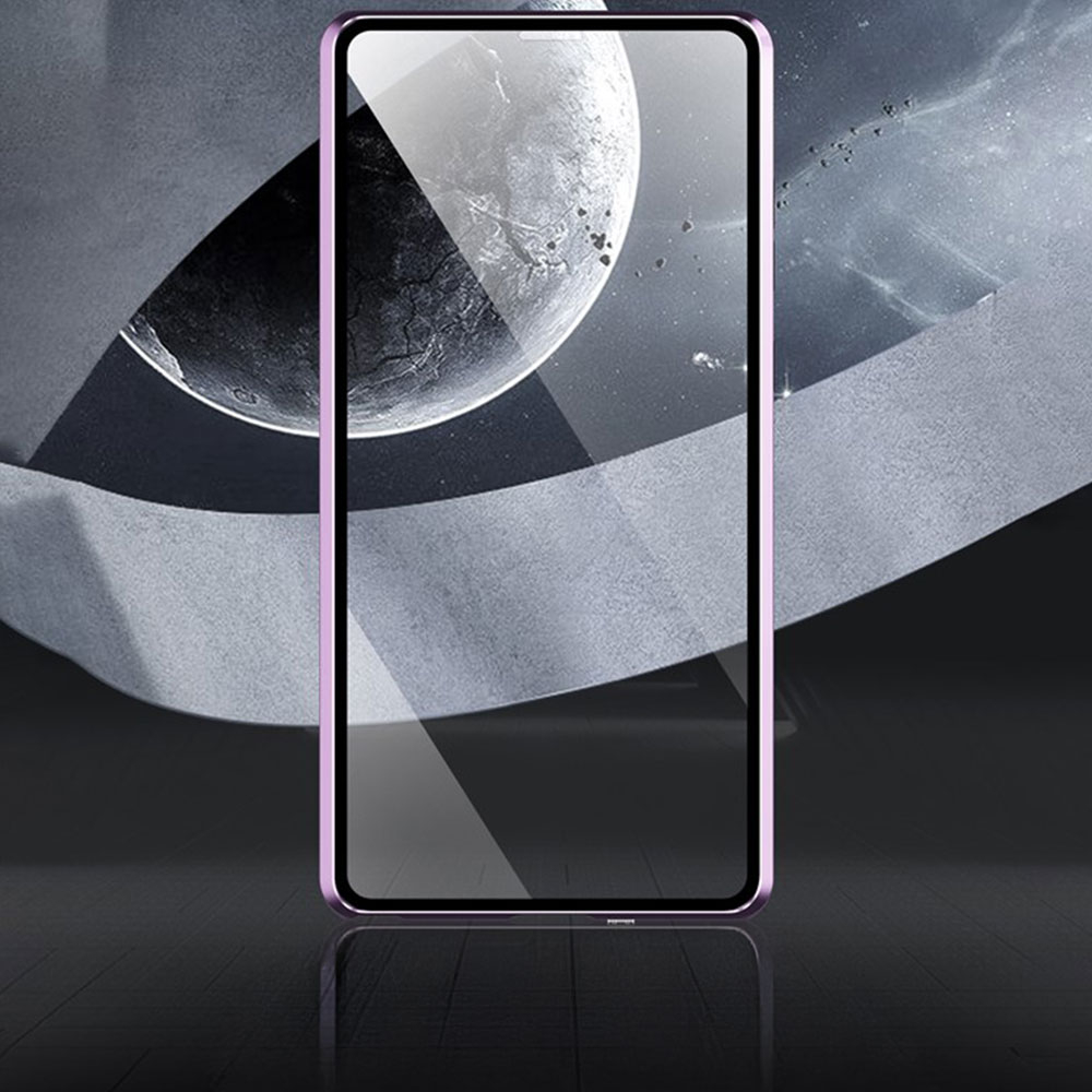 Samsung Galaxy S24 FE Magnetische Alu Schutzhülle mit Panzer Glas Backcover   Display- / Kameraglasschutz (Verschlussmechanismus) - Silber