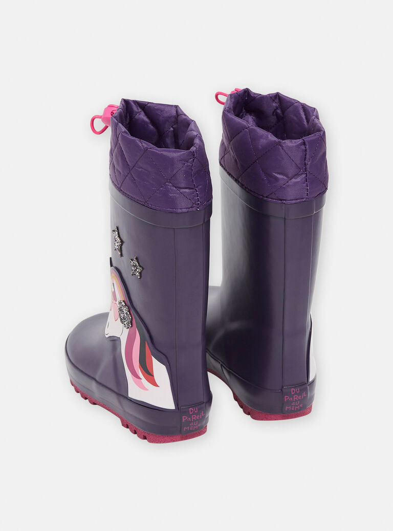 Bottes de pluie violettes