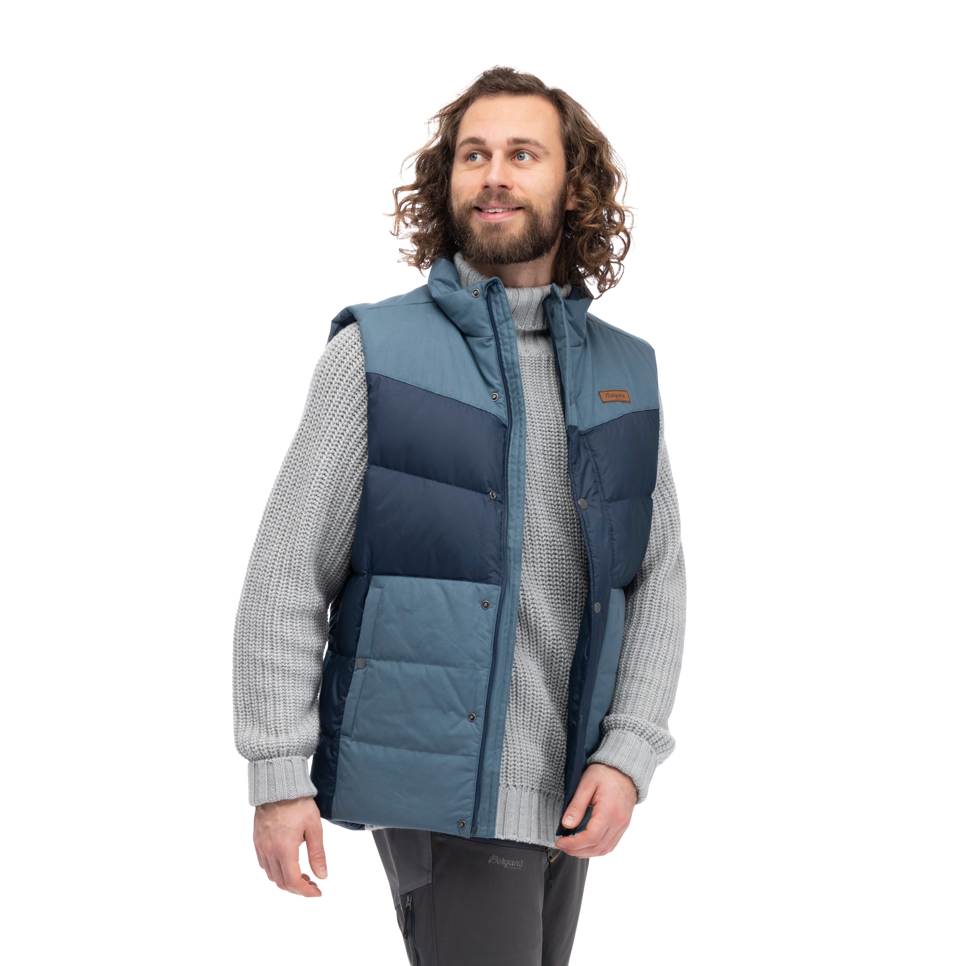 Nordmarka Outdoor Down Vest Men Navy Blue / Orion Blue