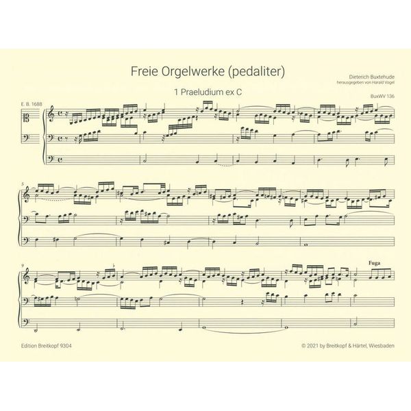 Breitkopf & Härtel Buxtehude Orgelwerke Set 1