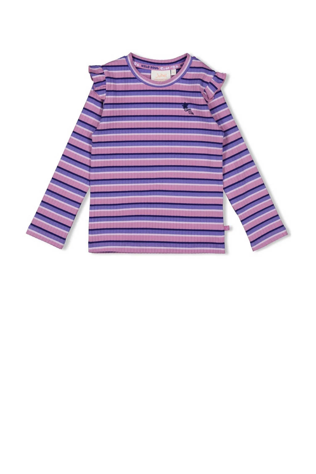 Jubel longsleeve lila rib gebreid
