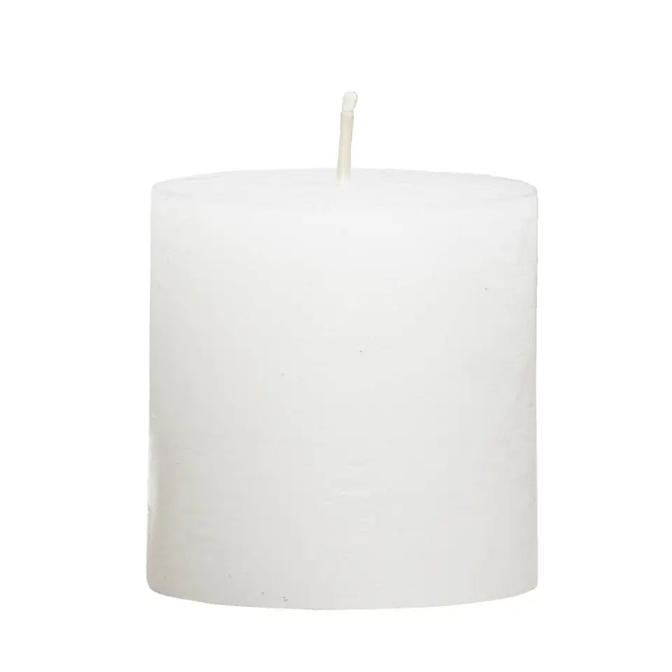 Stompkaars rustiek Sfeer - wit - 7 cm
