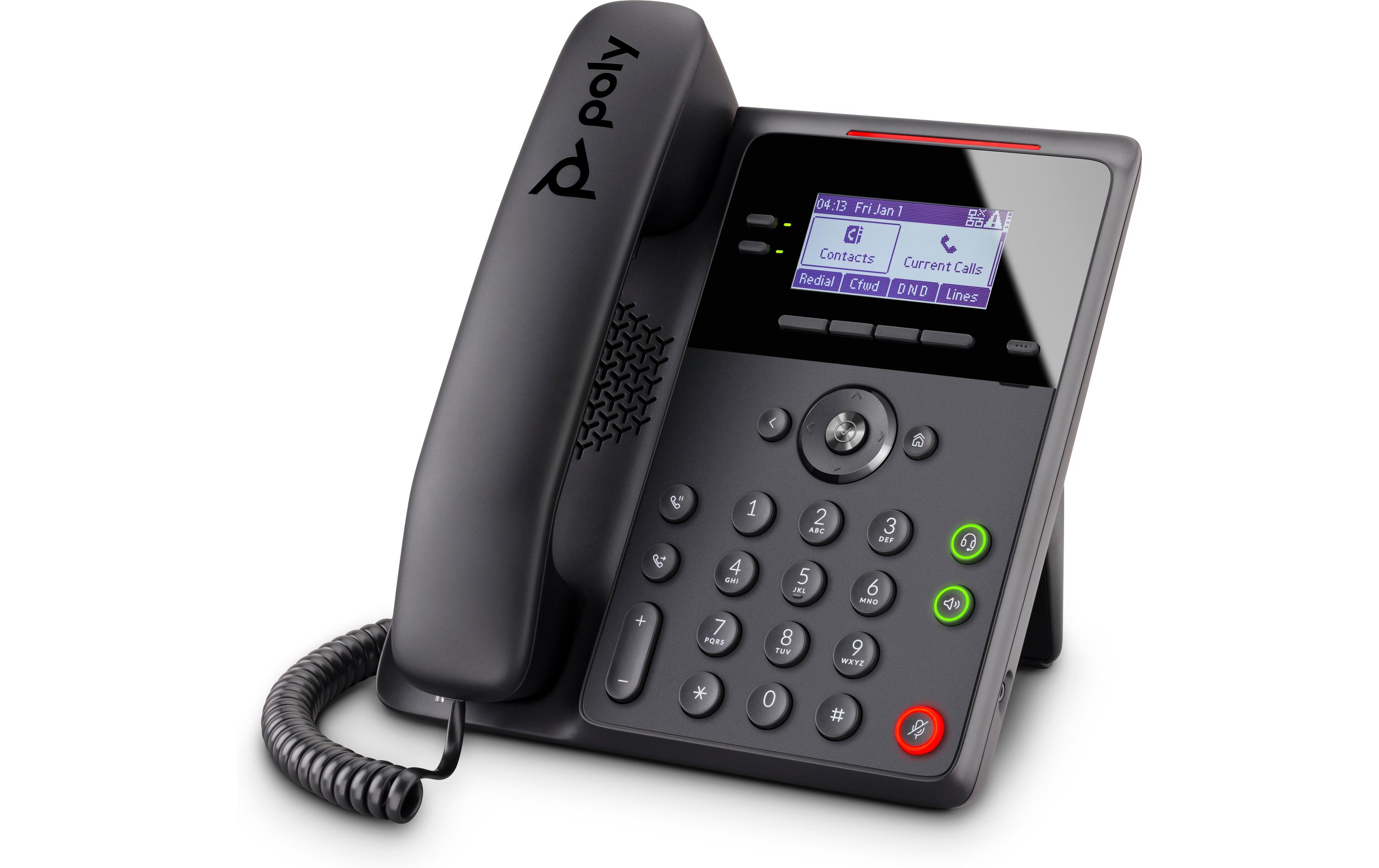 Tischtelefon Poly Edge B10 Schwarz, Google VoiceSicherer Auftritt am Telefon