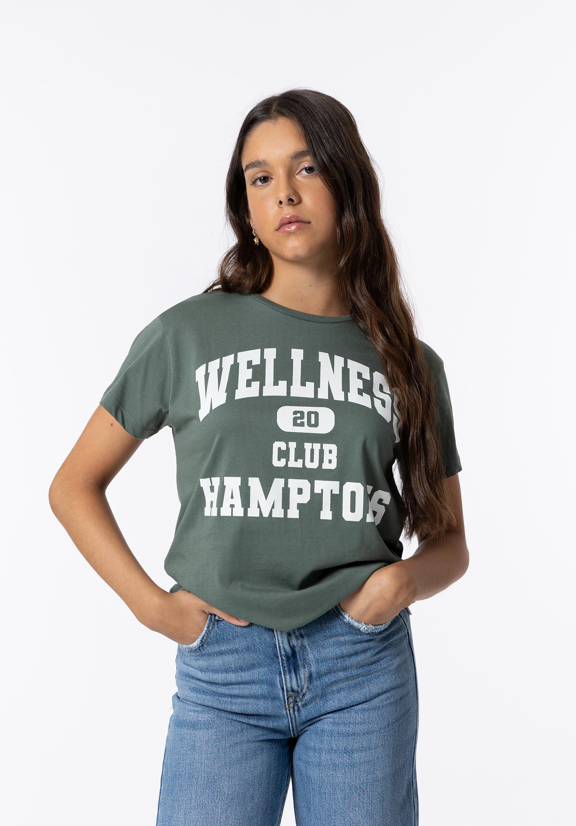 T-shirt com Texto Frontal