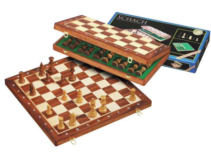 Philos Familienspiel Schach – Kassette De Luxe Schach-Spielset