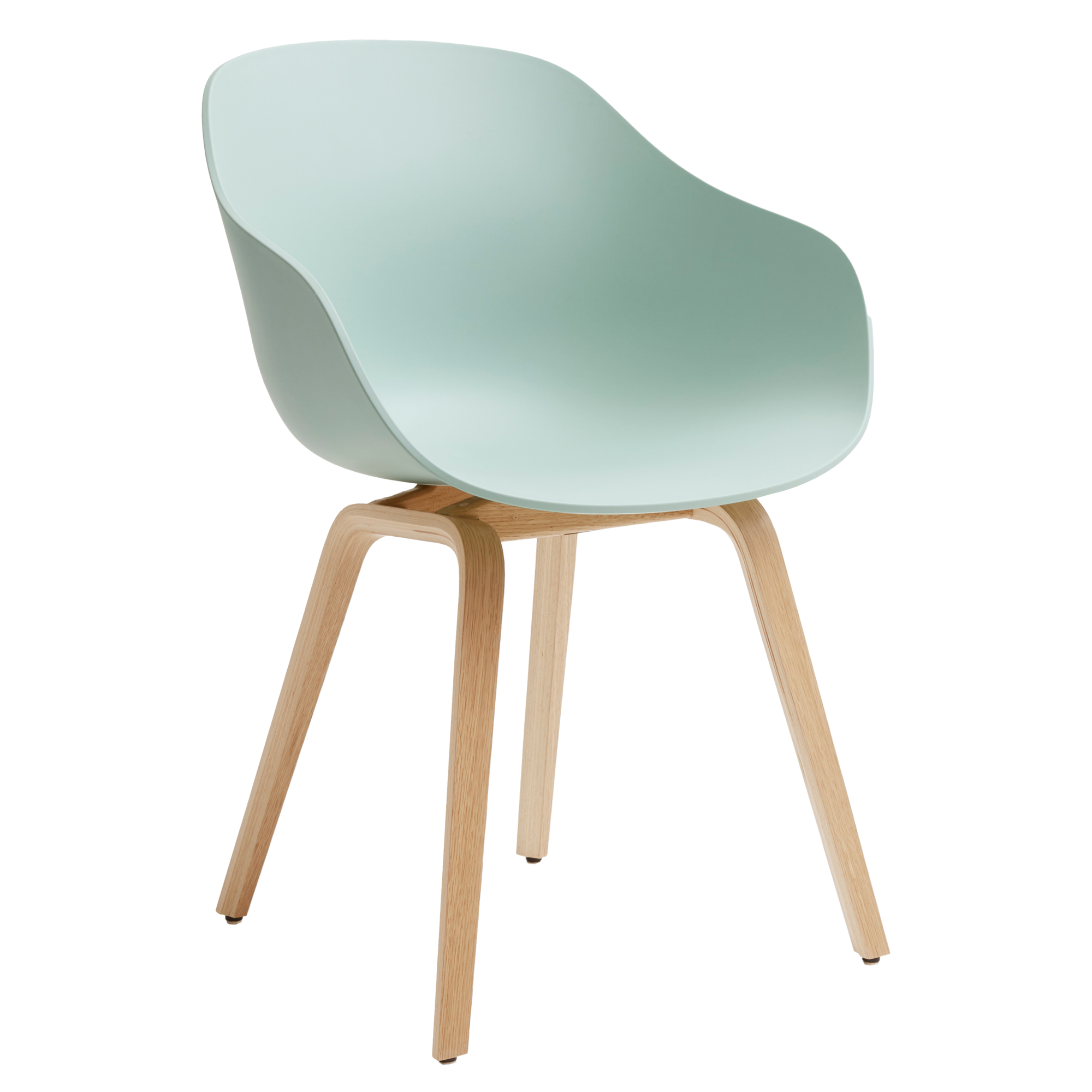 Eetkamerstoel AAC 222 eiken gelakt onderstel dusty mint 2.0