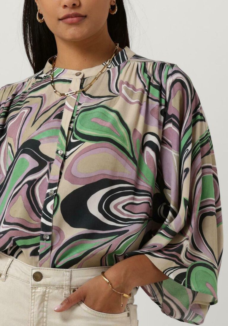 SUMMUM multi summum blouse blouse flowy flower