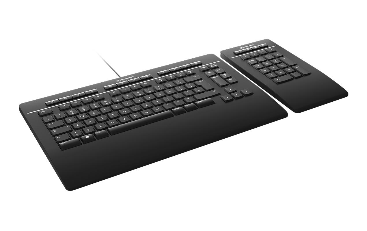 Tastatur Keyboard Pro mit NumpadKabelgebundene USB-Tastatur mit kabellosem Ziffernblock