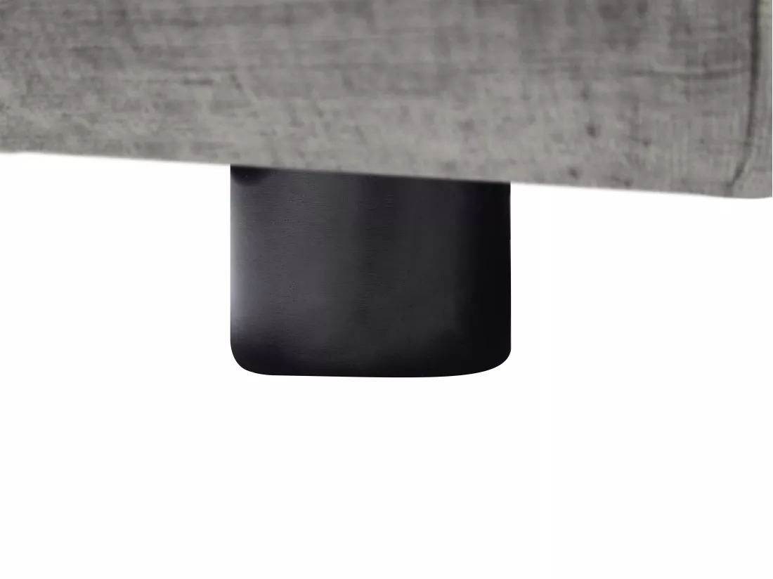 Canapé d'angle droit en tissu chiné gris NAPIZO