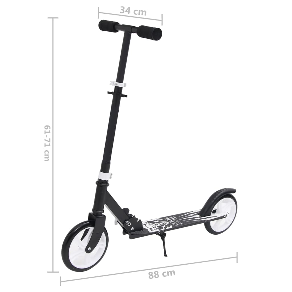 Patinete Vidaxl de 2 rodas com guidão ajustável